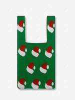 Christmas Hats Pattern Gift Knitted Bag