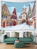 Christmas House Print Tapestry