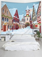 Christmas House Print Tapestry