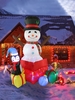Christmas Inflatable Penguins Gift Snowman LED Lights Holiday Decoration
