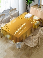 Christmas Letter Balls Patterned Tablecloth