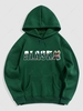 Christmas New York Monster Print Thermal Lined Hoodie 2xl Deep green