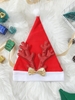 Christmas Party Elk Antler Bow Decor Hat