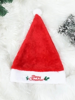 Christmas Party Fluffy Faux Fur Letter Embroidered Hat