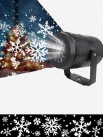 Christmas Party Snowflake White Blizzard Laser Projector LED Rotating Lights