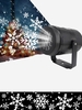 Christmas Party Snowflake White Blizzard Laser Projector LED Rotating Lights