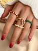 Christmas Pendant 4Pcs Beading Rings