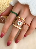 Christmas Pendant 4Pcs Beading Rings