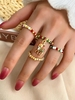 Christmas Pendant 4Pcs Beading Rings