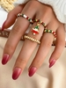 Christmas Pendant 4Pcs Beading Rings