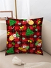 Christmas Plaid Tree Santa Claus Graphic Pillowcase