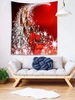 Christmas Santa and Deer Print Tapestry
