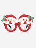 Christmas Santa Claus Bowknot Decorated Shiny Glasses