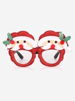 Christmas Santa Claus Bowknot Decorated Shiny Glasses