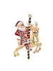 Christmas Santa Claus Elk Brooch