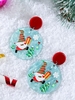 Christmas Santa Claus Elk Pattern Drop Earrings