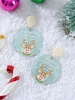 Christmas Santa Claus Elk Pattern Drop Earrings