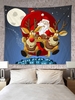 Christmas Santa Claus Elk Pattern Wall Hanging Tapestry