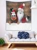 Christmas Santa Claus Elk Pattern Wall Hanging Tapestry