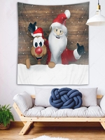 Christmas Santa Claus Elk Pattern Wall Hanging Tapestry