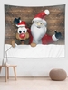 Christmas Santa Claus Elk Pattern Wall Hanging Tapestry