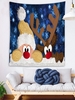 Christmas Santa Claus Elk Snowflake Pattern Wall Hanging Tapestry