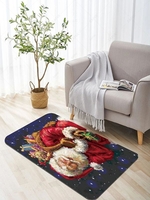 Christmas Santa Claus Gift Pattern Floor Mat