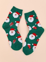 Christmas Santa Claus Pattern Crew Socks