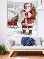 Christmas Santa Claus Pattern Wall Hanging Tapestry