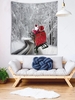 Christmas Santa Claus Sleigh Pattern Wall Hanging Tapestry