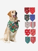 Christmas Santa Claus Snowflake Cartoon Patterned Pet Bandana
