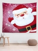 Christmas Santa Claus Snowflake Pattern Tapestry