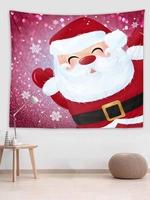 Christmas Santa Claus Snowflake Pattern Tapestry