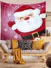 Christmas Santa Claus Snowflake Pattern Tapestry