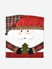 Christmas Santa Claus Snowman Elk Decorated Chair Back Cover