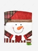 Christmas Santa Claus Snowman Elk Decorated Chair Back Cover