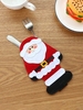 Christmas Santa Claus Snowman Elk Shaped Fork and Knife Storage Bag
