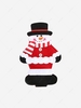 Christmas Santa Claus Snowman Elk Shaped Fork and Knife Storage Bag
