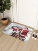 Christmas Santa Claus Snowman Pattern Floor Mat