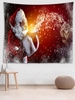 Christmas Santa Claus Star Pattern Wall Hanging Tapestry