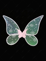 Christmas Snowflake Pattern Angel Butterfly Wings