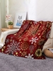 Christmas Snowflake Pattern Flannel Blanket
