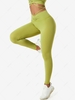 Cinched String-style Ruched Butt Lifting Sports Leggings S Green