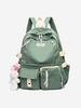 College Style Large-capacity Student Backpack with Pendant