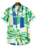 Color Blocking Geometric Print Button Up Vacation Shirt 2xl Multi b