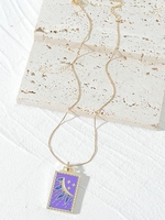 Color Retaining Copper Plated 18K Gold Tarot Pendant Necklace