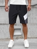 Color Spliced Drawstring Board Shorts Xxl Black