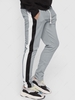 Color Spliced Drawstring Casual Pants Xxl Light gray