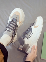 Color Spliced Lace-up Front Casual Chunky Sneakers