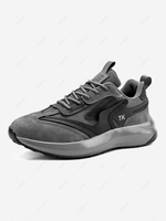 Color Splicing Breathable Mesh Insert Running Shoes